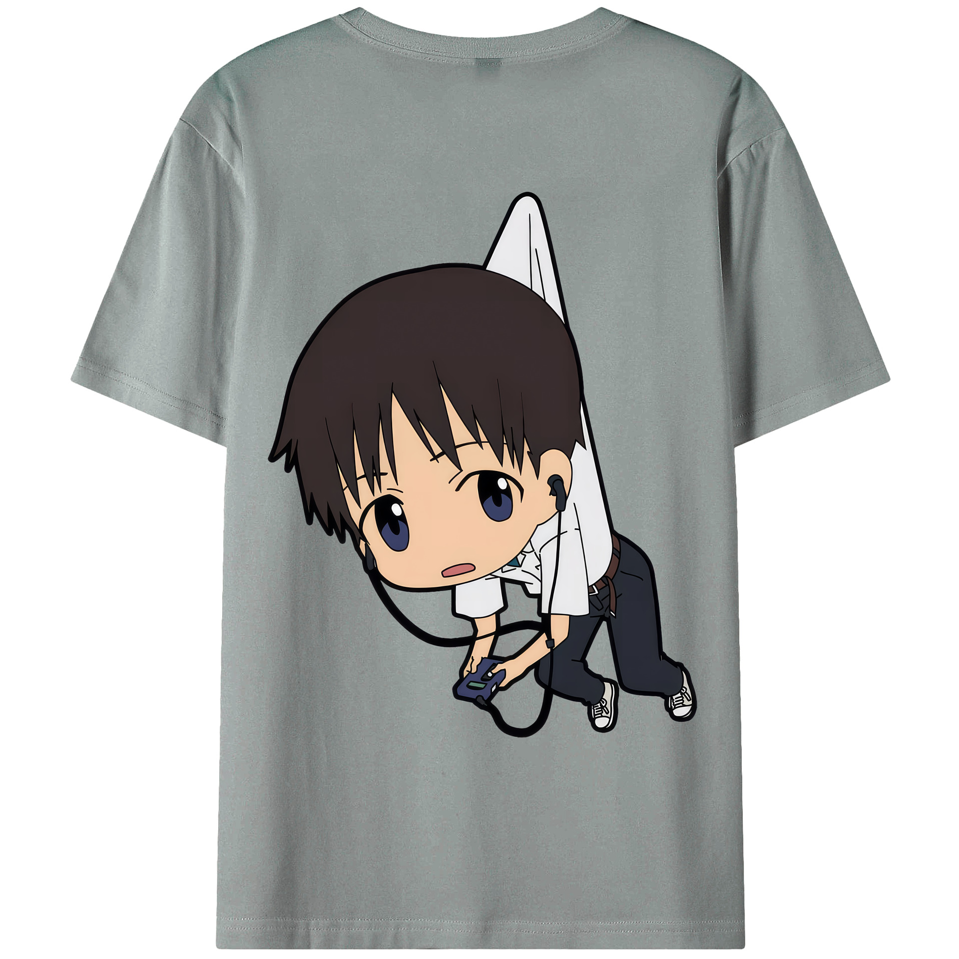 （画像用） EVA 新世紀エヴァンゲリオン 綿100％ メンズ半袖Tシャツ（バックプリント） 通気性